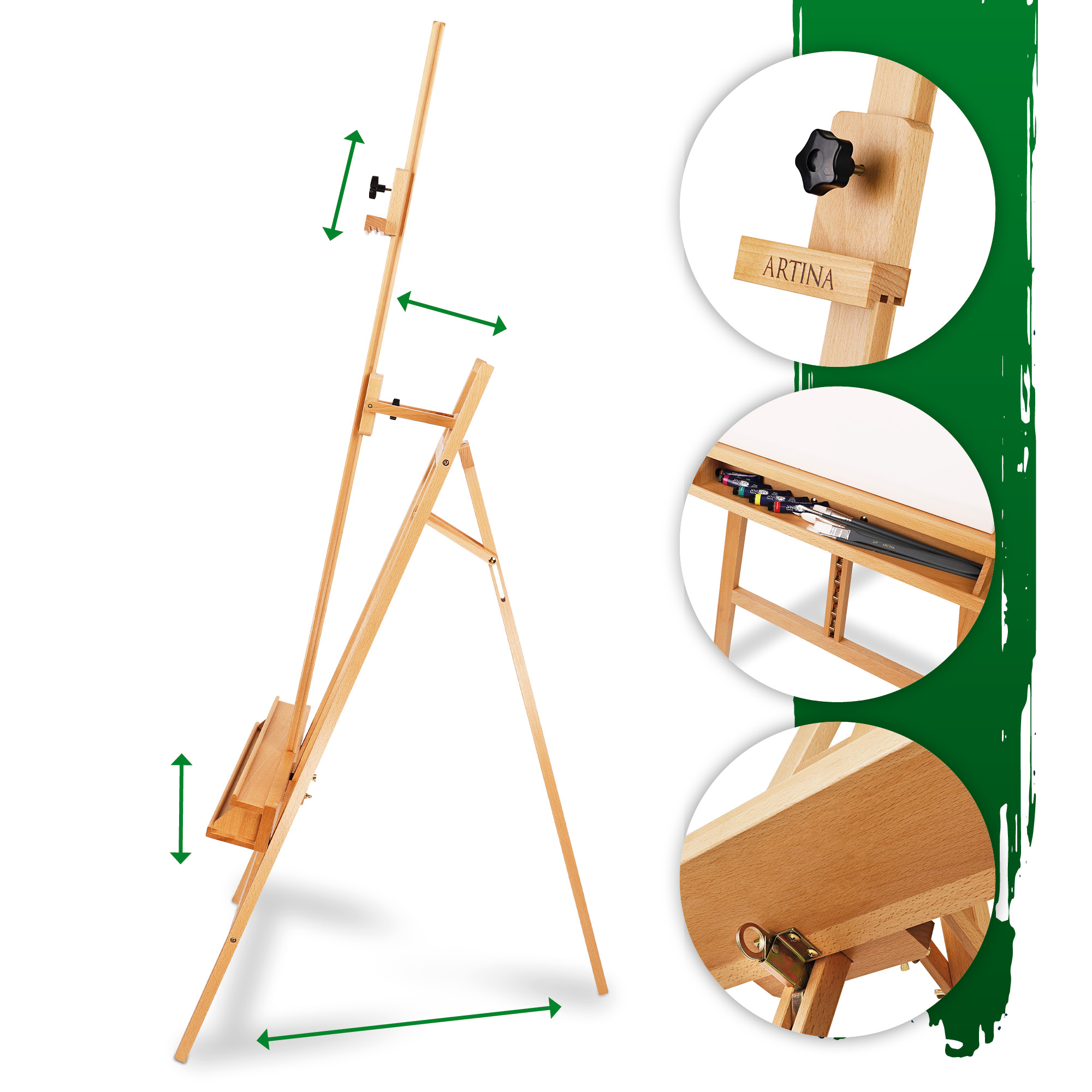 Staffelei Atelierstaffelei Standstaffelei Holzstaffelei