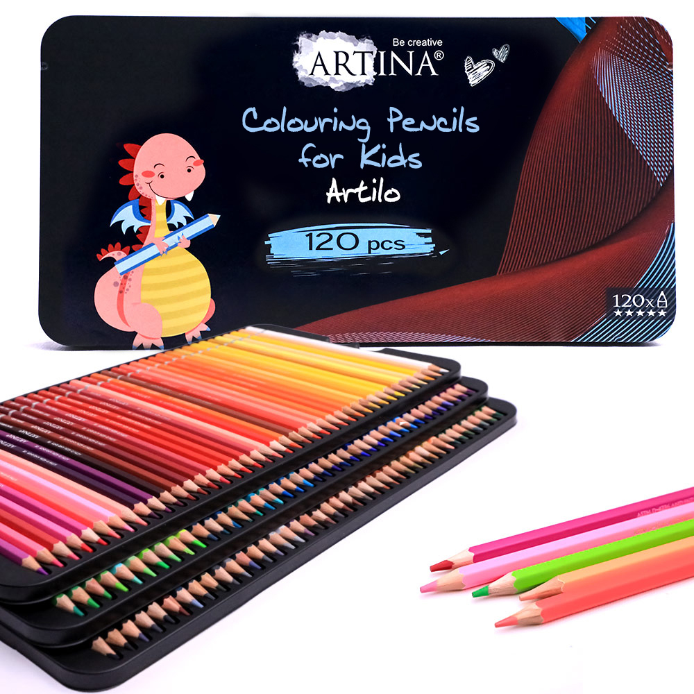 40 teiliges Buntstift Farbkreid Farbstift Zeichnen Malen Skizze Set im Koffer 